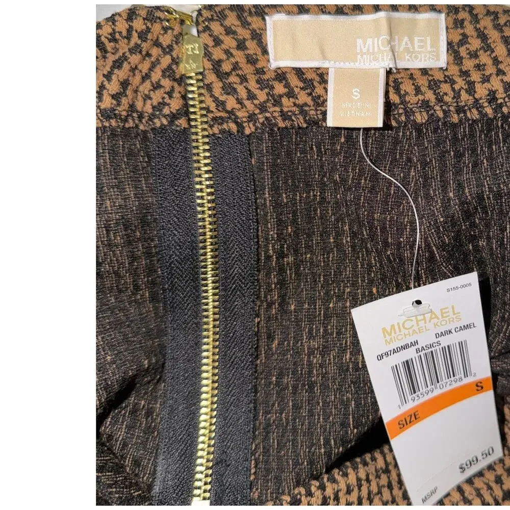 NEW Michael Kors Dark Camel Pencil Skirt, Small & Medium